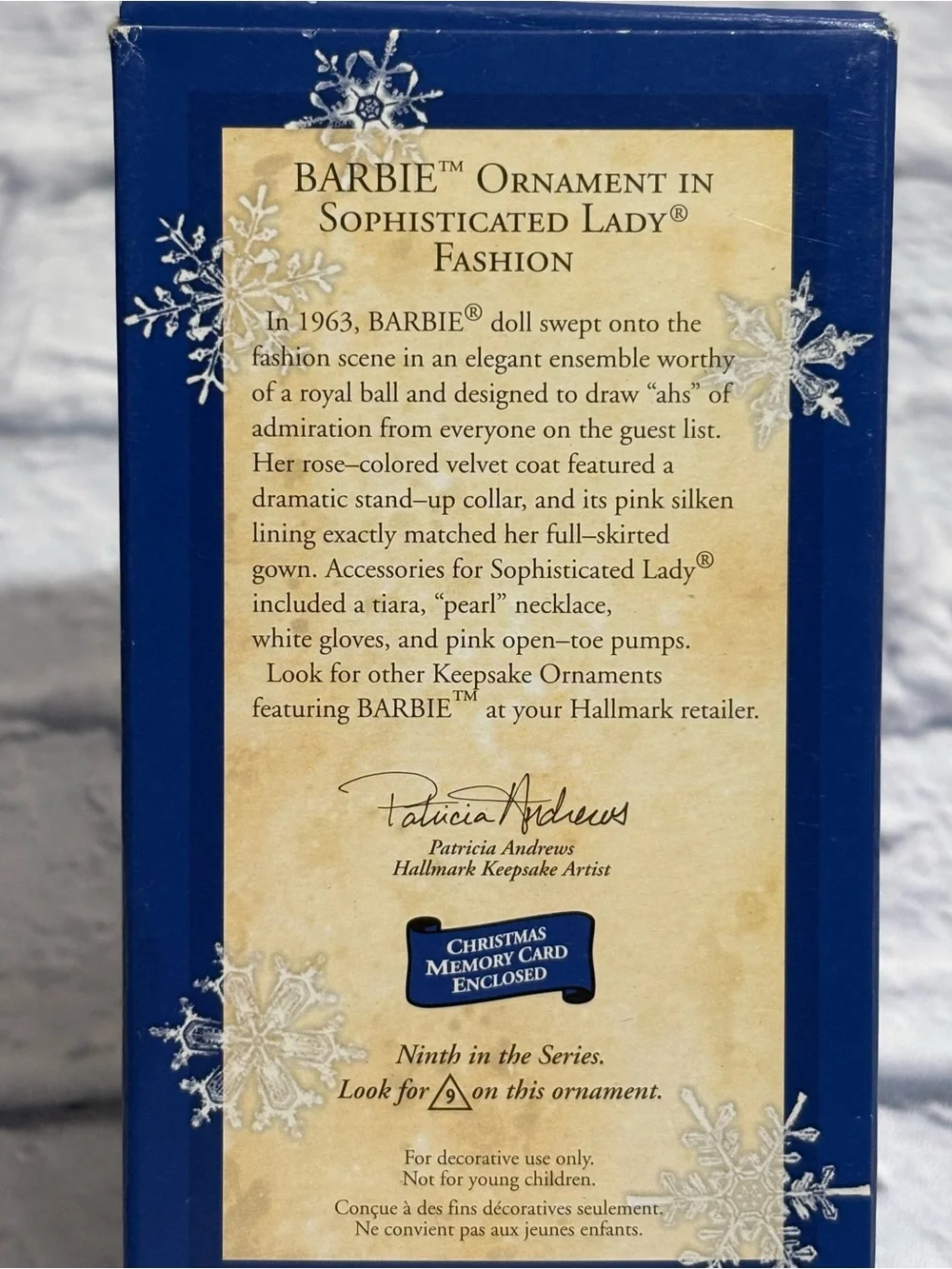 Vintage 2002 Hallmark Sophisticated Lady collectors series ornament